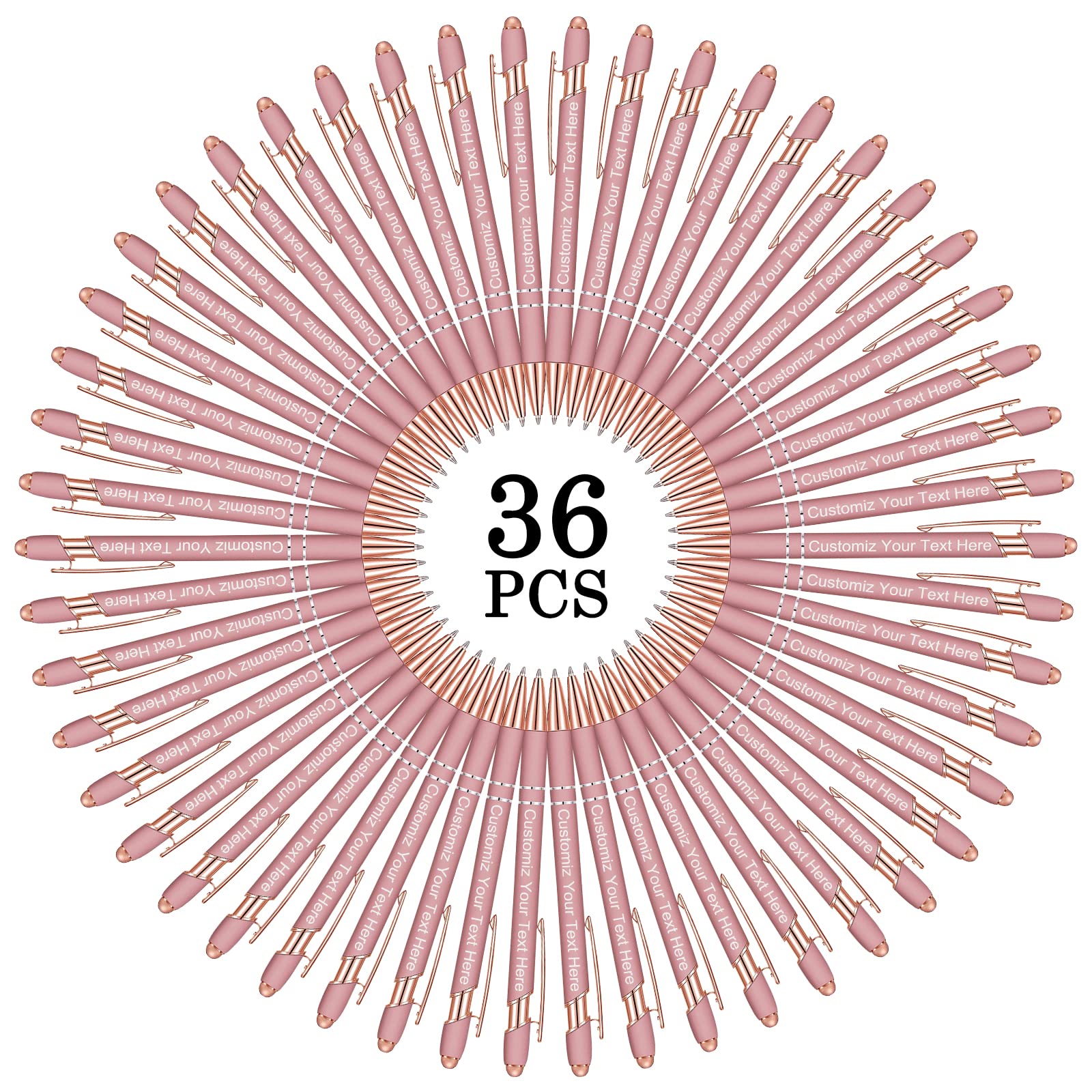 Qingxily Up to 300 Pcs Custom Pens Bulk,Personalized Pens Free Engraving,Customized Stylus Ballpoint Pens Your Name,Text,Message Business,Graduation,