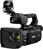 Canon Câmera de vídeo profissional XA75, vídeo UHD 4K para gravar, transmitir, lente de zoom óptico de 15x, terminal SDI e XLR 3G, preta