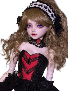 BJDDOLL 1/3 Hand-Painted Makeup BJD-Style Doll, 22.8 Inches 56cm Tall,Cute Prom Style,for Ages 15+ Year Old,Desk & Wall Decoration