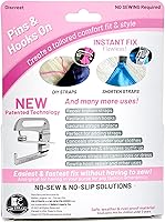 Vista 2 de Ganchos de repuesto para brasier de traje de baño (sin coser), 1/2 pulgadas, metal, ganchos de pin Straps (2)