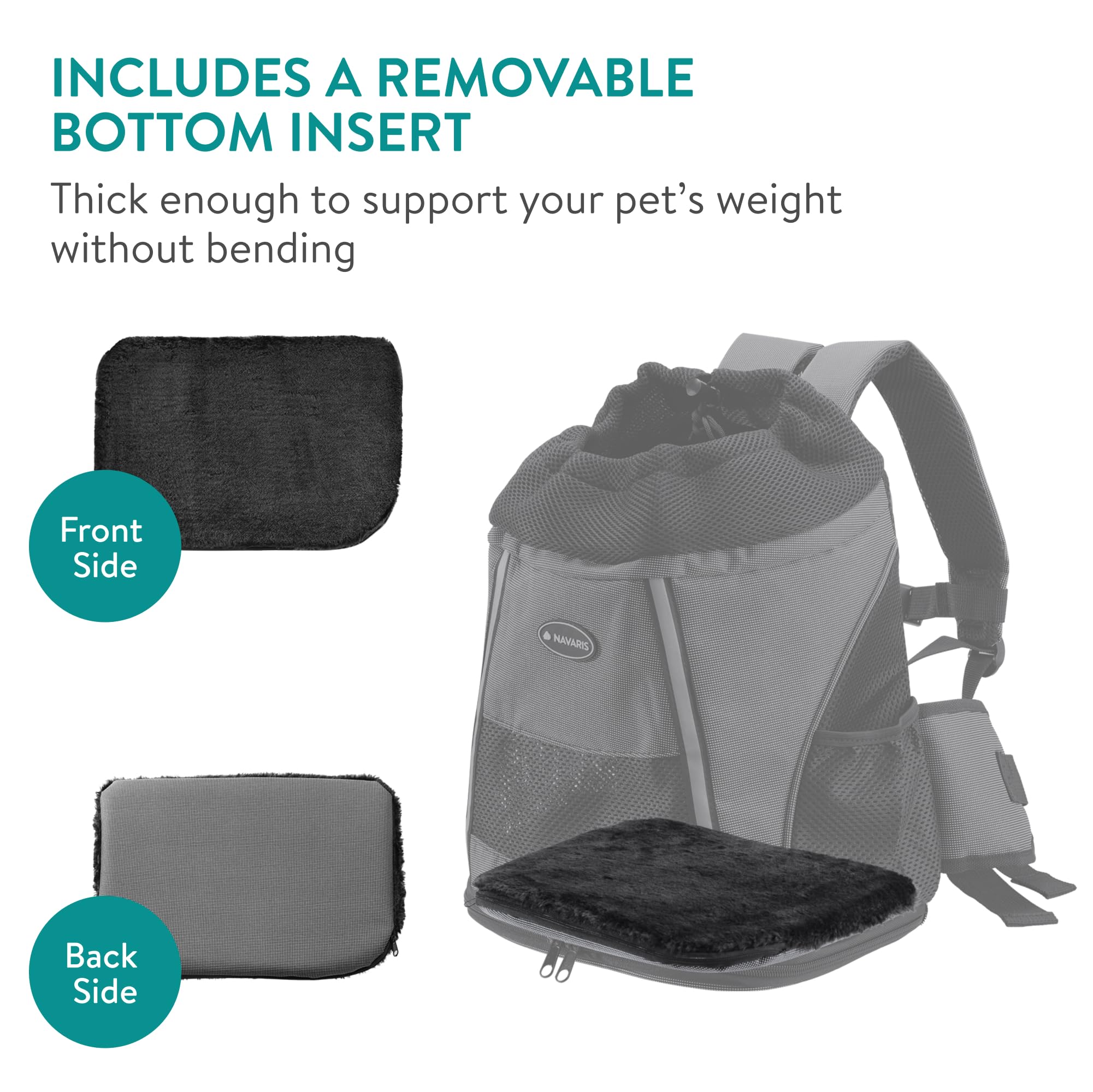 Navaris Zaino per Cani 7 kg - Borsa Porta Cane Taglia Piccola - Zaino per  Gatti - Trasportino a