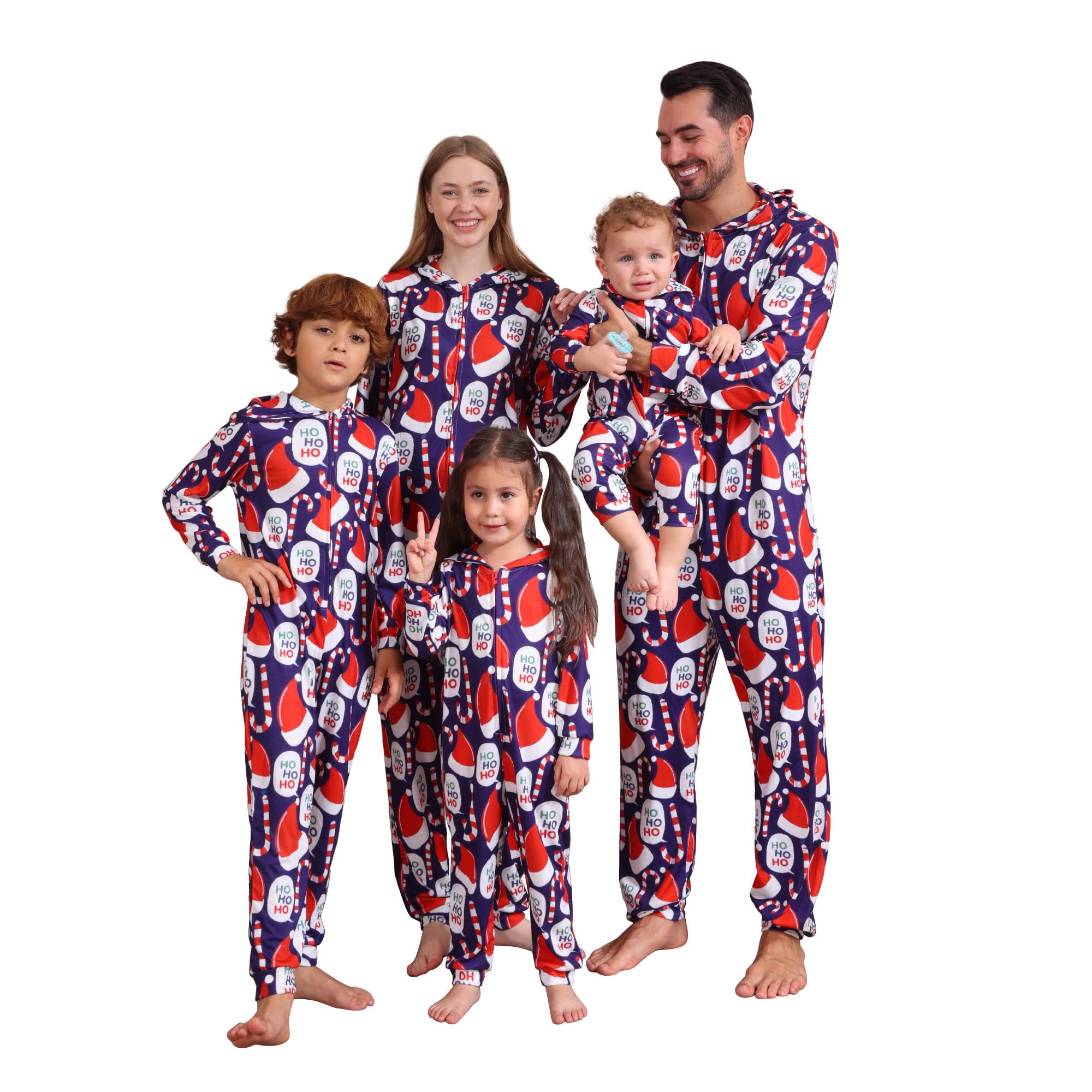 Adisputent Christmas Pajamas for Family Matching Cute Long Sleeve Couples Soft Sleepwear One Piece Funny Christmas Pjs Sets