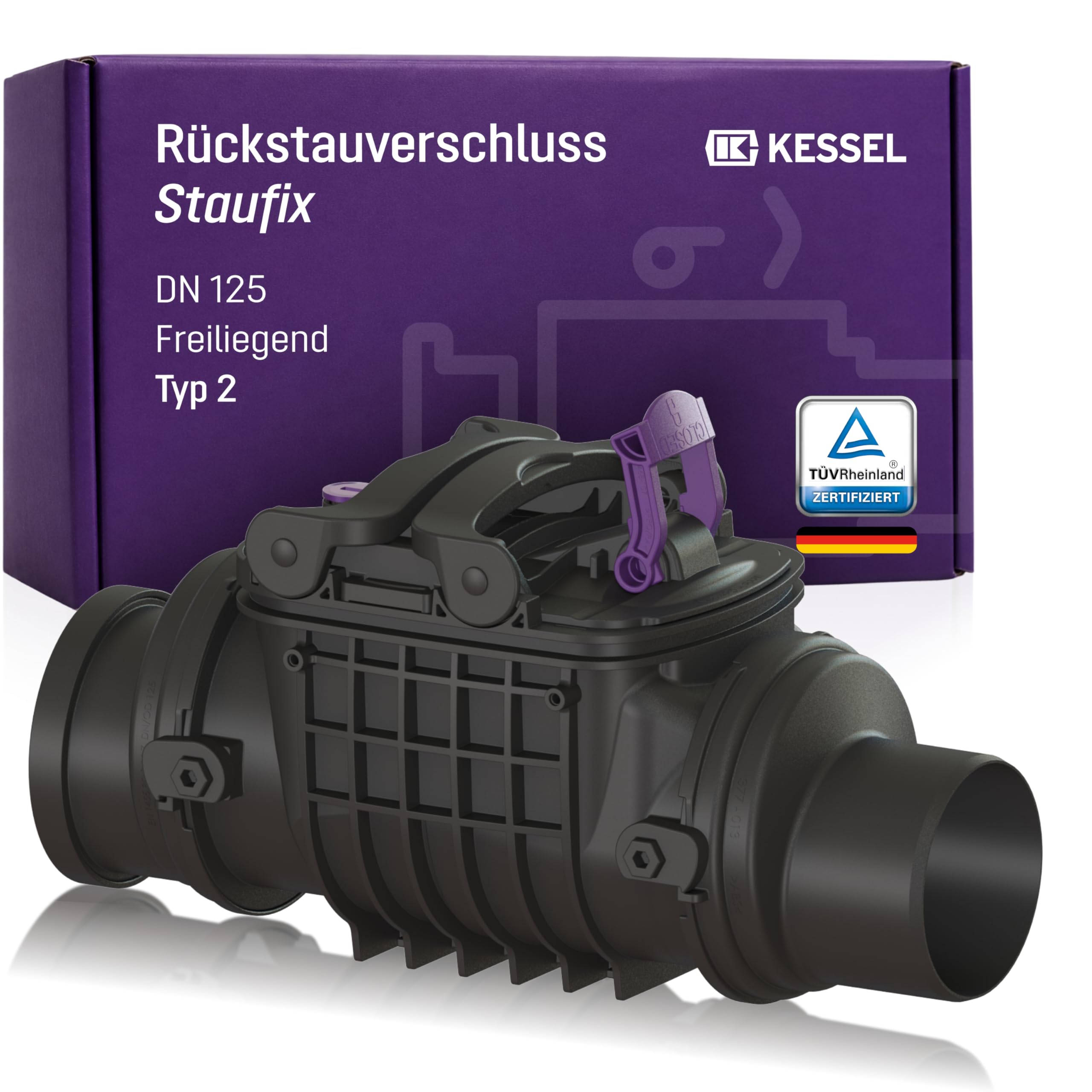 KESSEL Staufix DN125 730125 - Cierre doble antirretorno