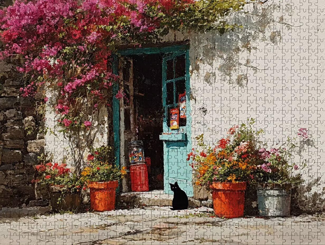Planter Puzzle 2000 pièces Adultes, Puzzle Bois 99x70cm, Adultes Jeu éducatif Défi énigme avec Une Boîte d'emballage Exquise, Jeu Relaxant Détente Collection, Cadeau Fille, Decoration, (Chat) 3-7272