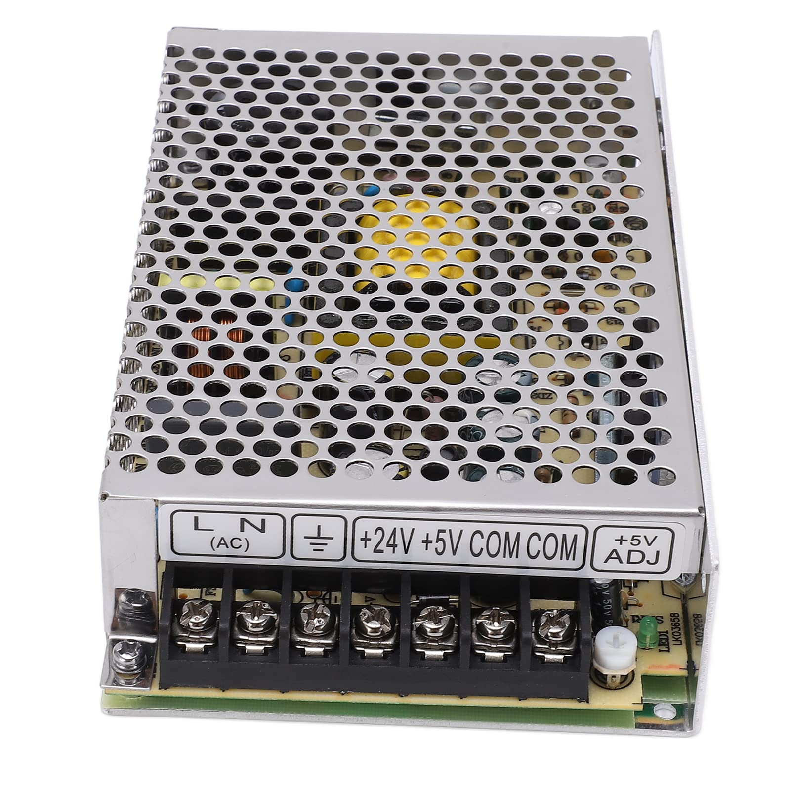Fafeicy Alimentatore D-60B DC a Doppia Uscita 5V 24V con Protezione Sovraccarico e Cassetta di Giunzione per Macchinari Elettronici