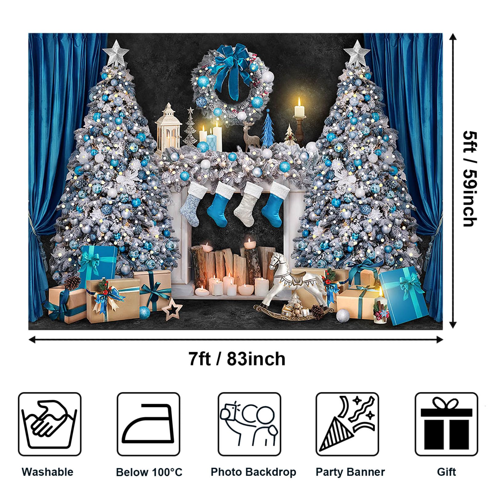 Winter Christmas Photography Background Window Snowy Forest Xmas Tree Kids Family Portrait Decor Backdrop Photo Studio 08c87193 B7e3 462d A154 01dddc73ee68.dda38dbf7d32eafe1713b22bd1ea262d - View #6