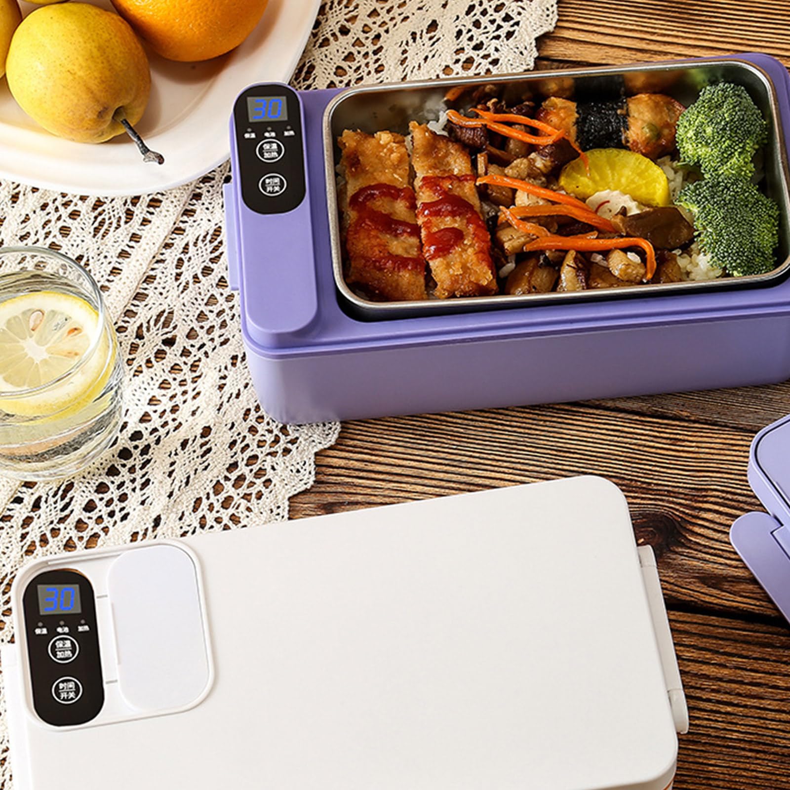 Multifuntional 3200mAh Lunch Case Warming Lunch Box 304Stainless Steel Food Box Adatto per Ufficio Lavoratore