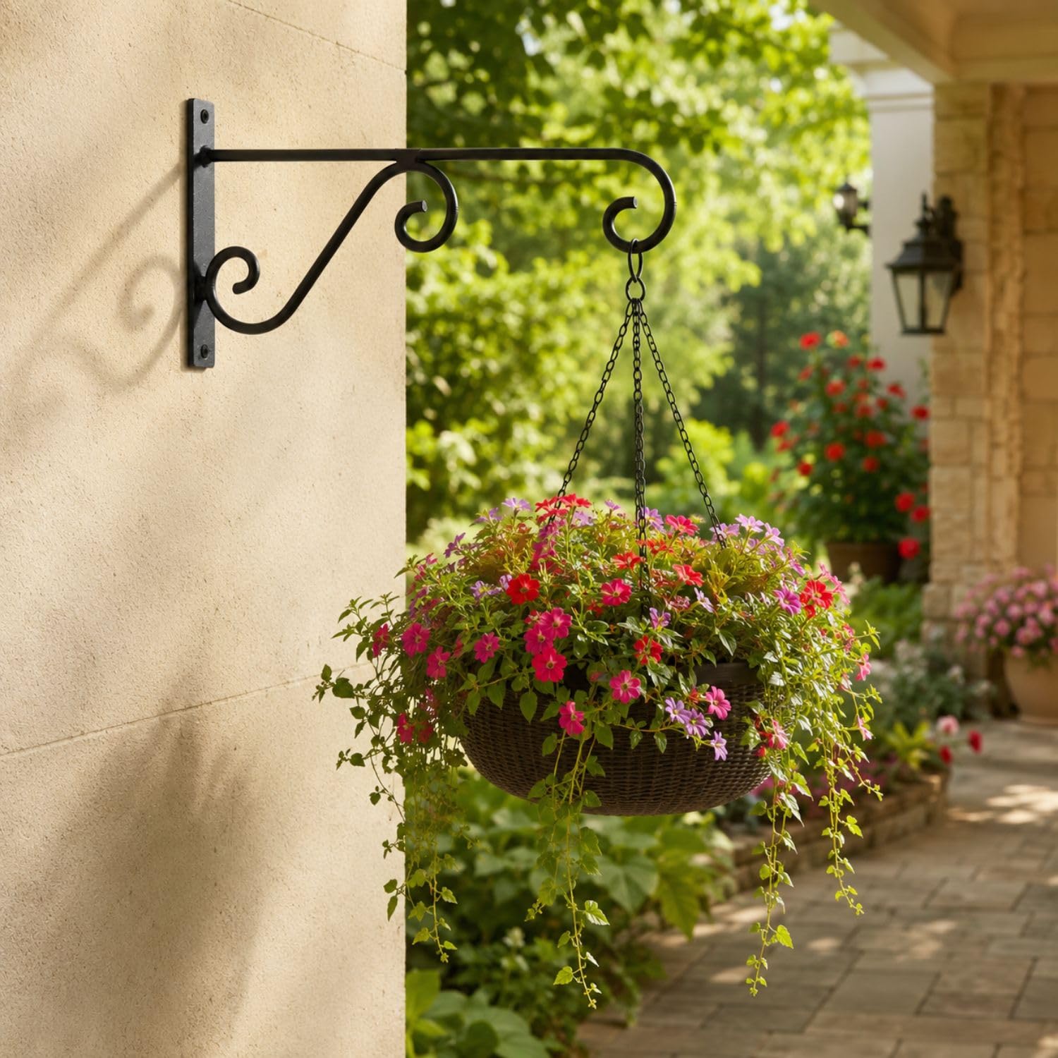 Plant Hanger Brackets Wall Mounted-Metal Hooks for Flower Planter Bird Feeder Wind Chimes-image-43
