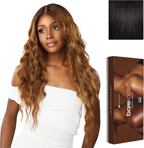 Sensationnel Bare Lace 13X6 Wigs - Unit 17 Lacefrontal Glueless Synthetic 180 Degree Preplucked Hairline (1B OFFBLACK)