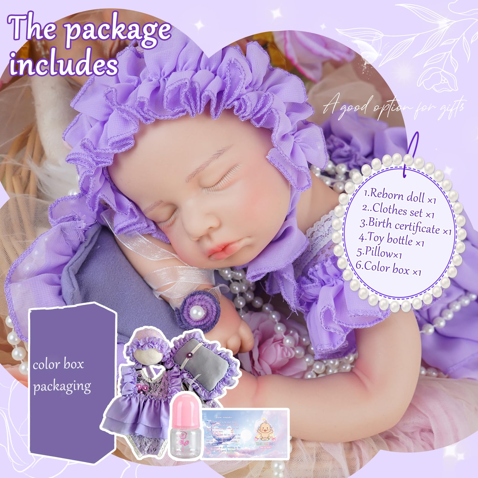 Całe ciało Reborn Baby Śpiąca lalka Doll