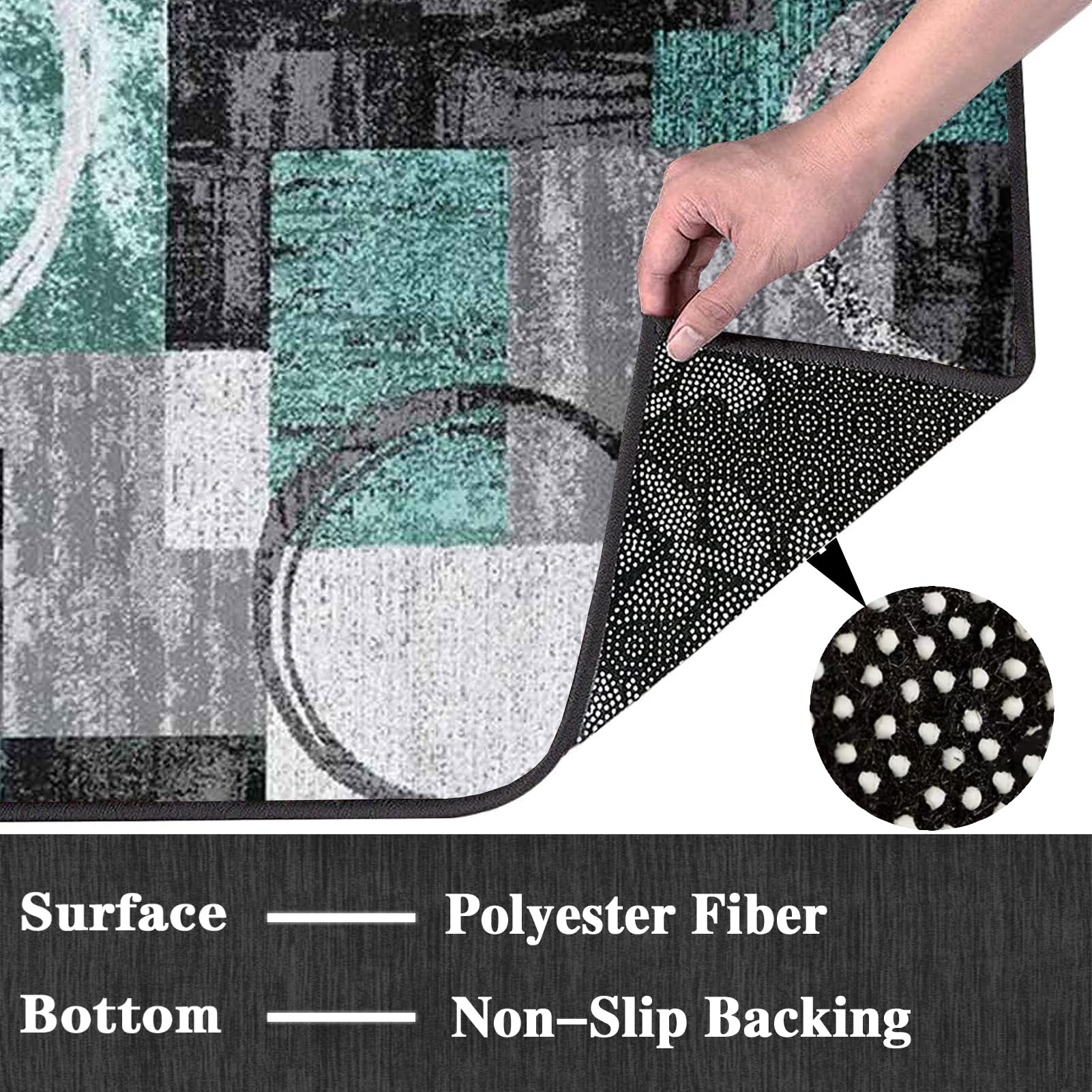 HNVNER Tapis Devant Évier Cuisine Antidérapant 60x240 Cm - Tapis Couloir Lavable Poil Court Pour Entrée, Passage, Salon Et Chambre