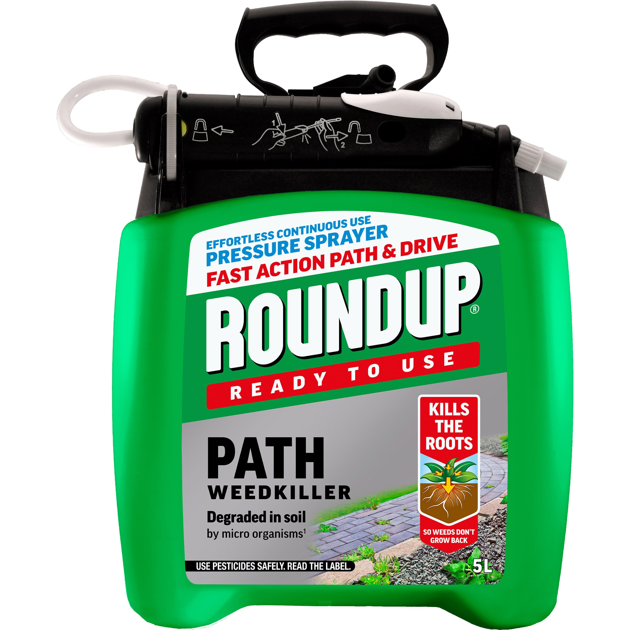 Roundup Path Weedkiller 5 Litre Pump 'N Go, Ready to Use