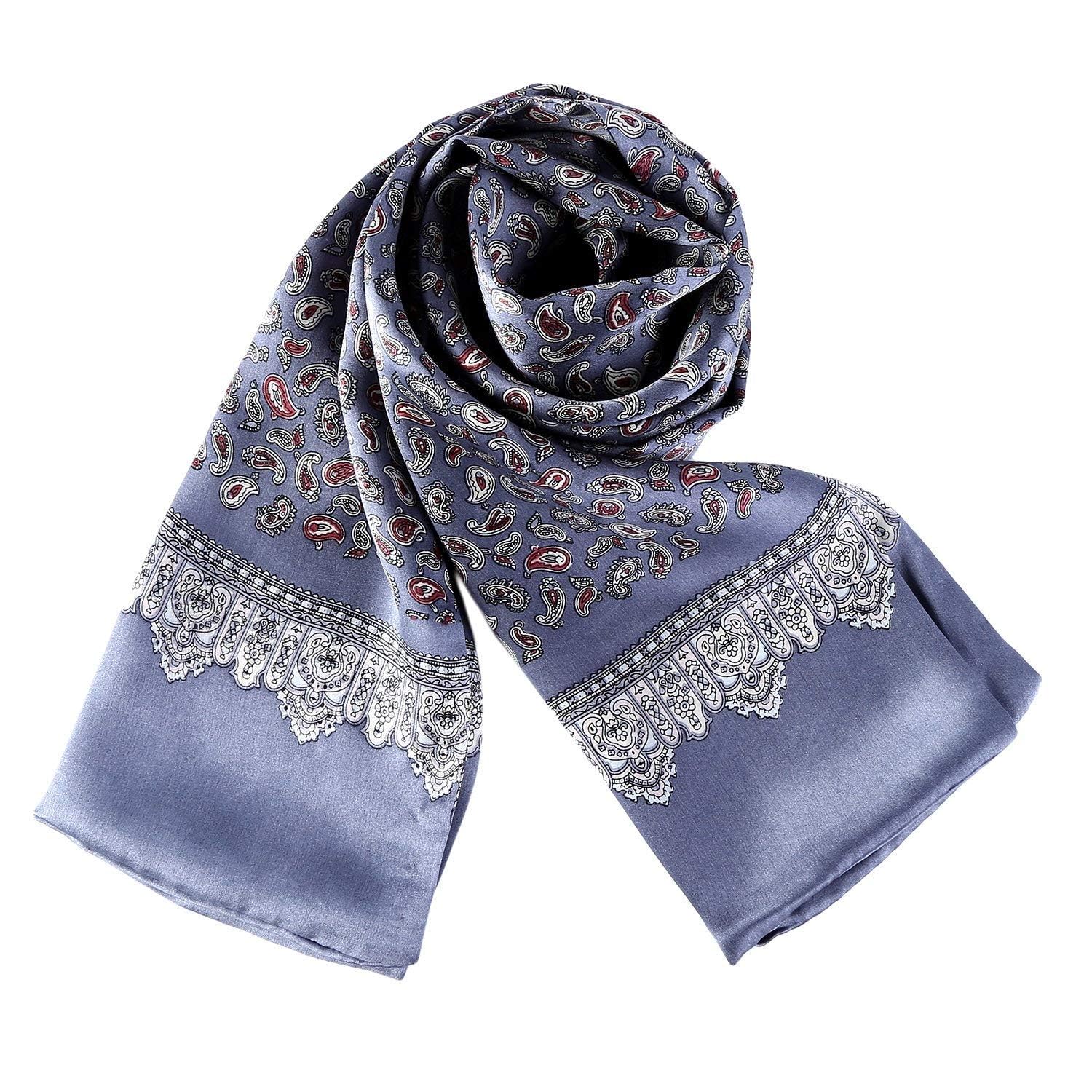Foulard en Soie Vintage pour Homme, 100% Pure, Motif Classique, Double Couche, imprimé Gentleman