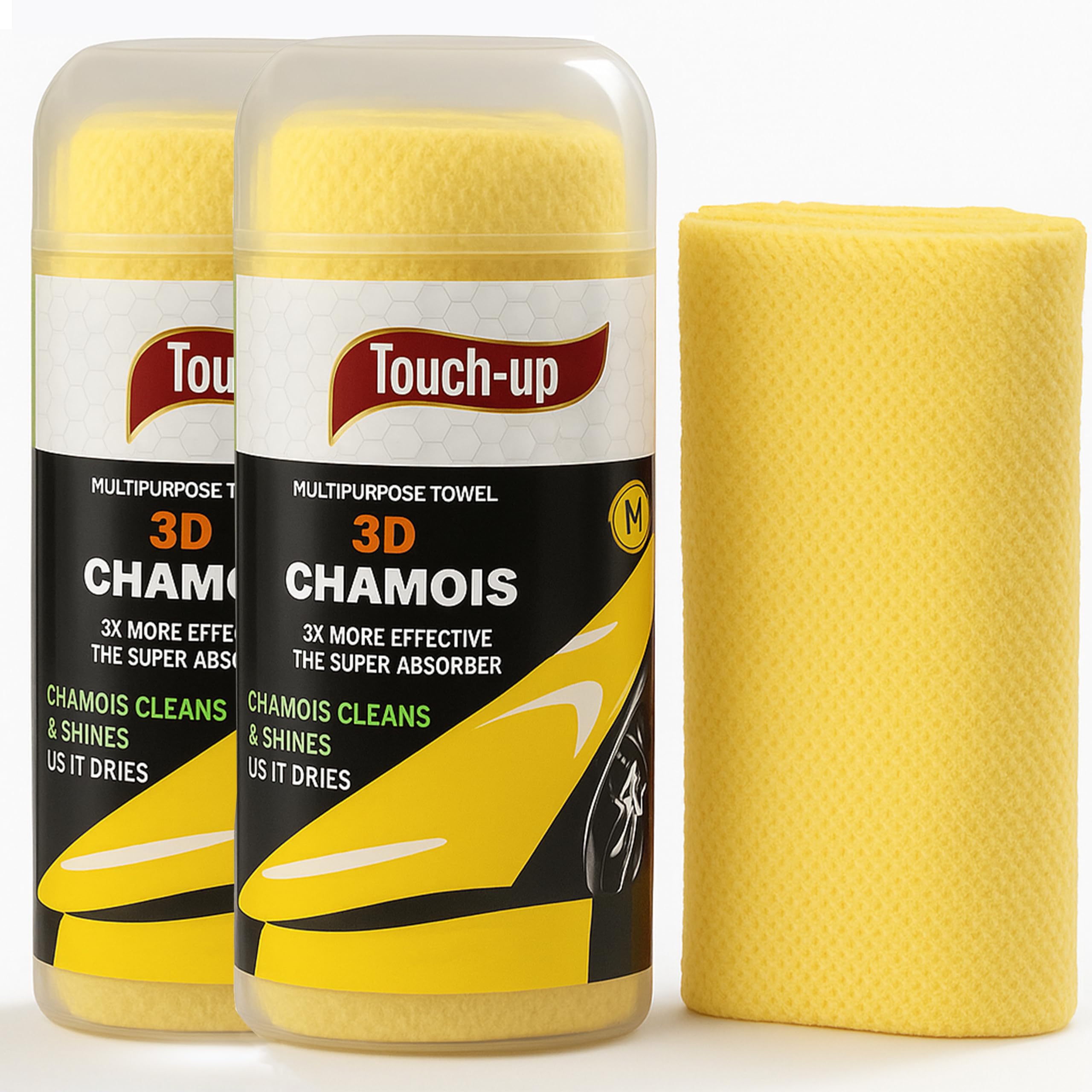 3D Chamois Cloth – Medium (43x32 cm) | Super Absorbent Leather Cleaning Towel for Car, Bike, Home & Office – Pack of 2-image-44