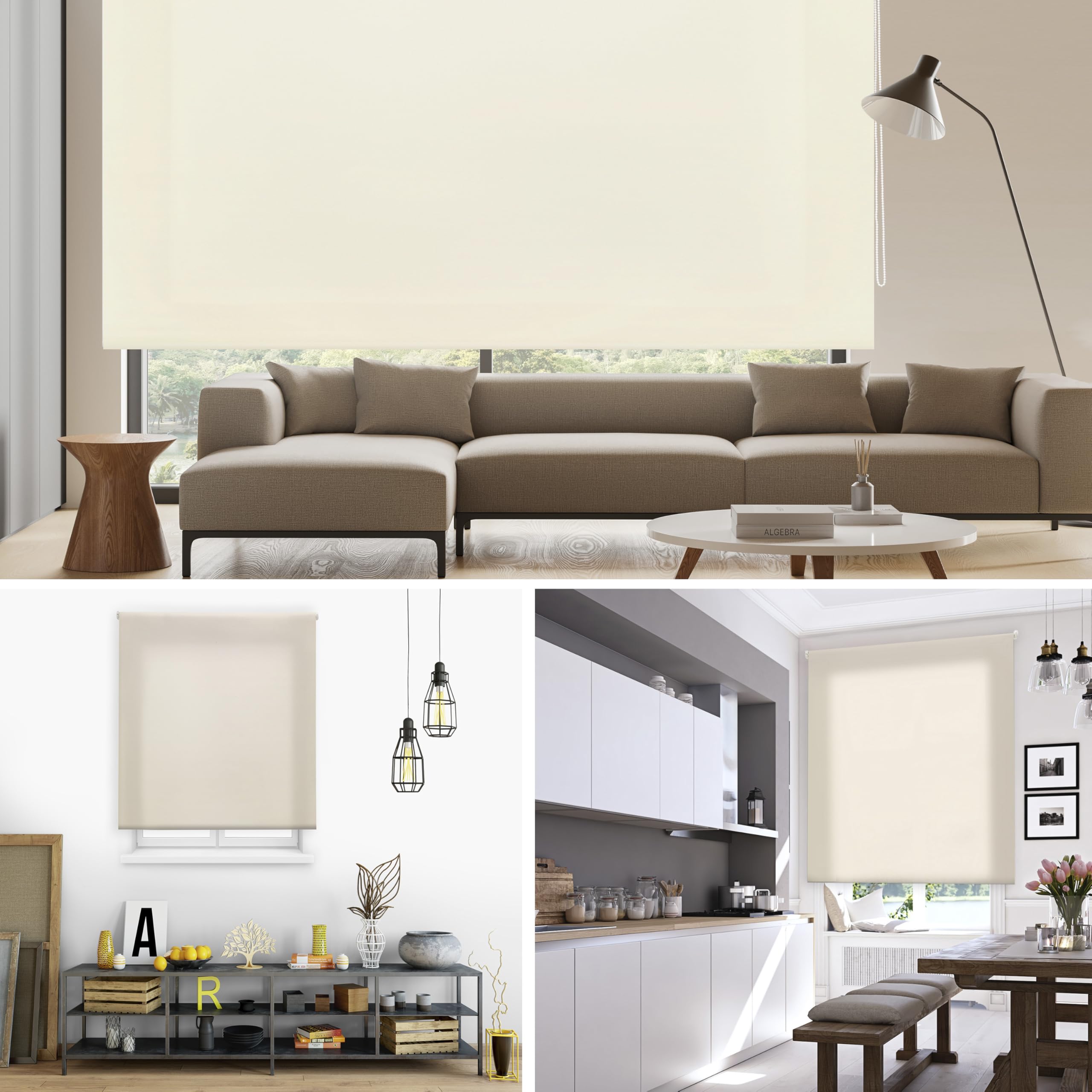Tenda a rullo traslucida Blindecor Ara Beige 100 x 175 cm