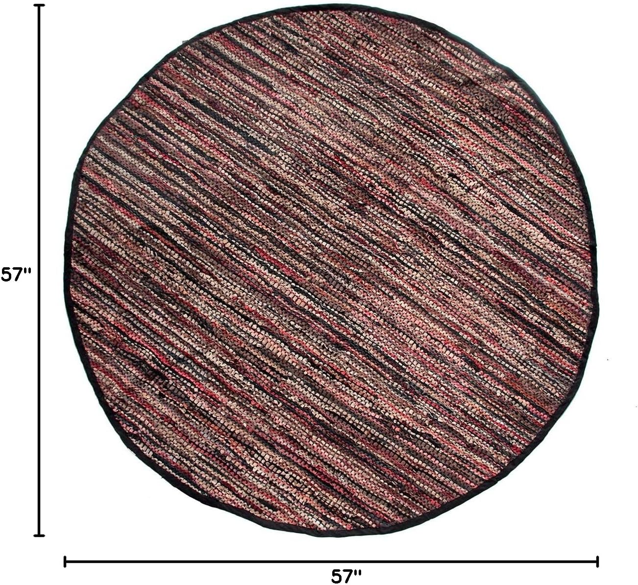 Home Weavers Rodeo Collection Living Room Rug, Machine Washable Area Rugs, Rug for Living Room, Reversible Area Rugs, Kitchen Runner, Indoor Floor Carpet, Easy to Clean, 4'7" Round, Multi