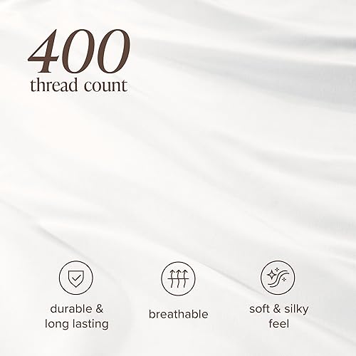 Miniatura 6 de Bare Home Juego de fundas de almohada de satén 100% algodón orgánico, tamaño King, tejido satinado suave, fundas de almohada, cierre de sobre,