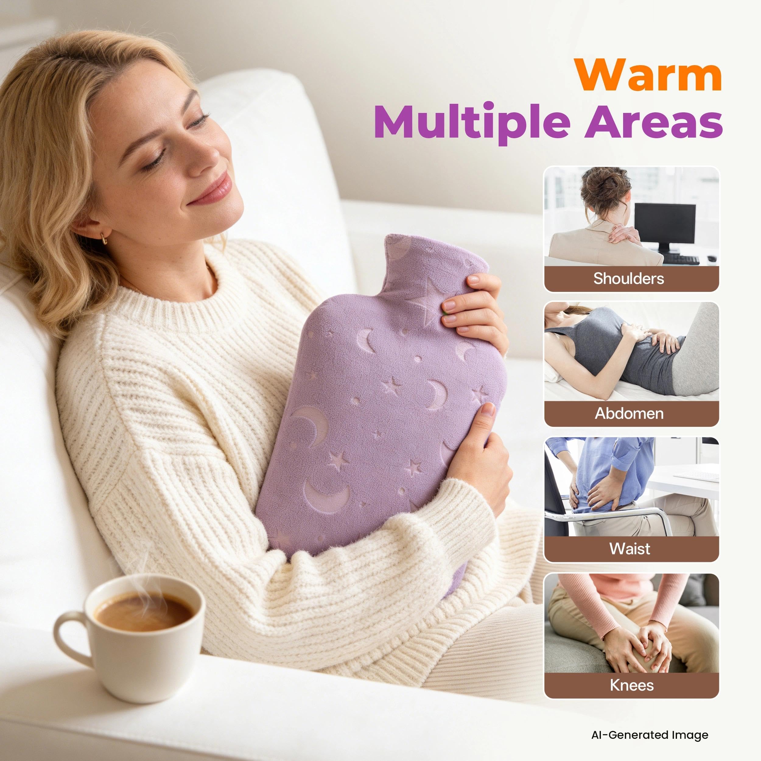 Hot & Cold Water Bottle - Pain Relief & Warmth -3 Hot & Cold Water Bottle - Pain Relief & Warmth -3
