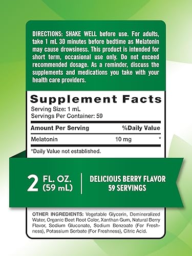 Miniatura 2 de Nature's Truth Melatonina líquida 10mg 2oz, 1 paquete