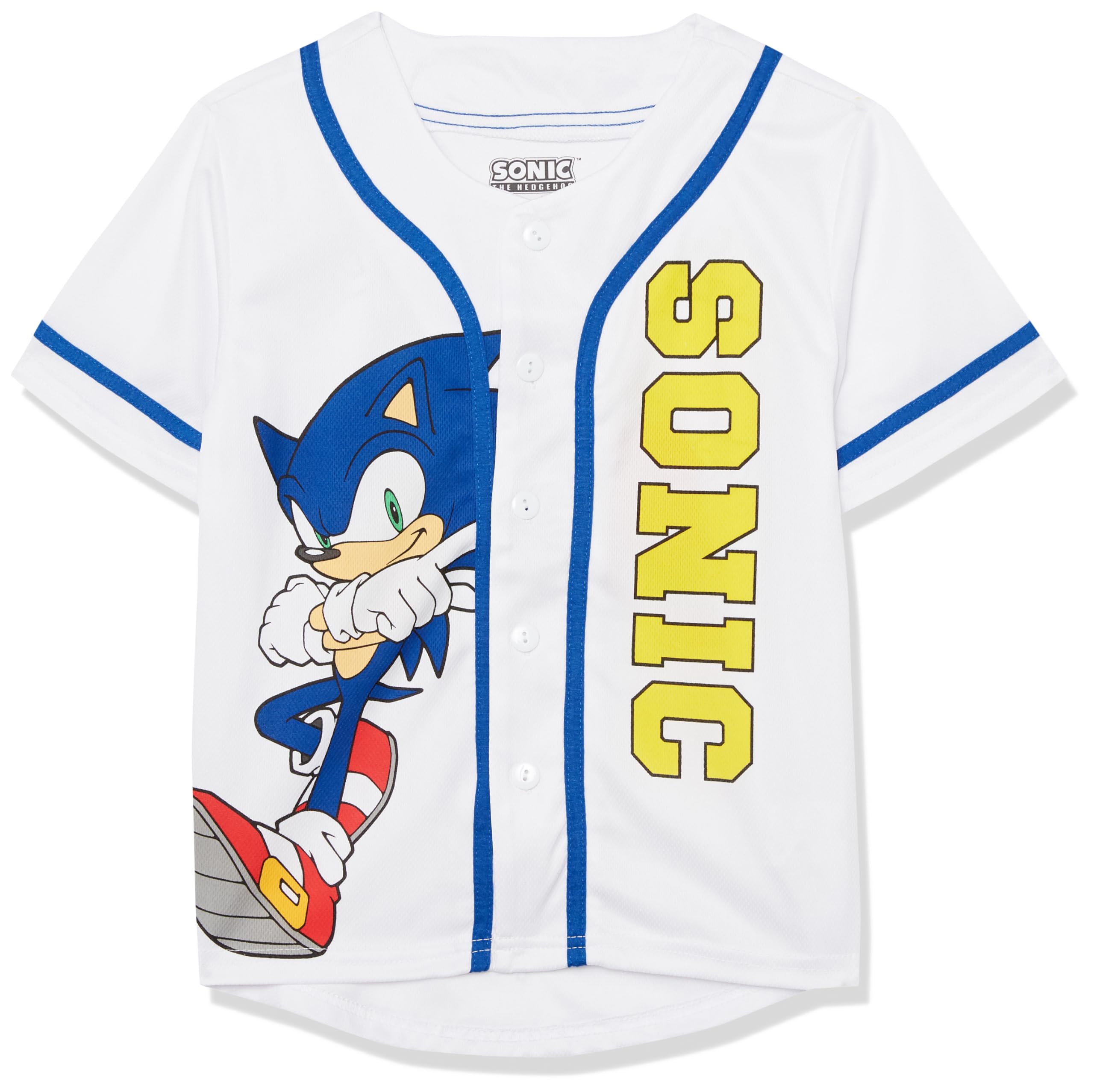 Maillot de baseball Sonic pour garçon en maille boutonnée SEGA - 4