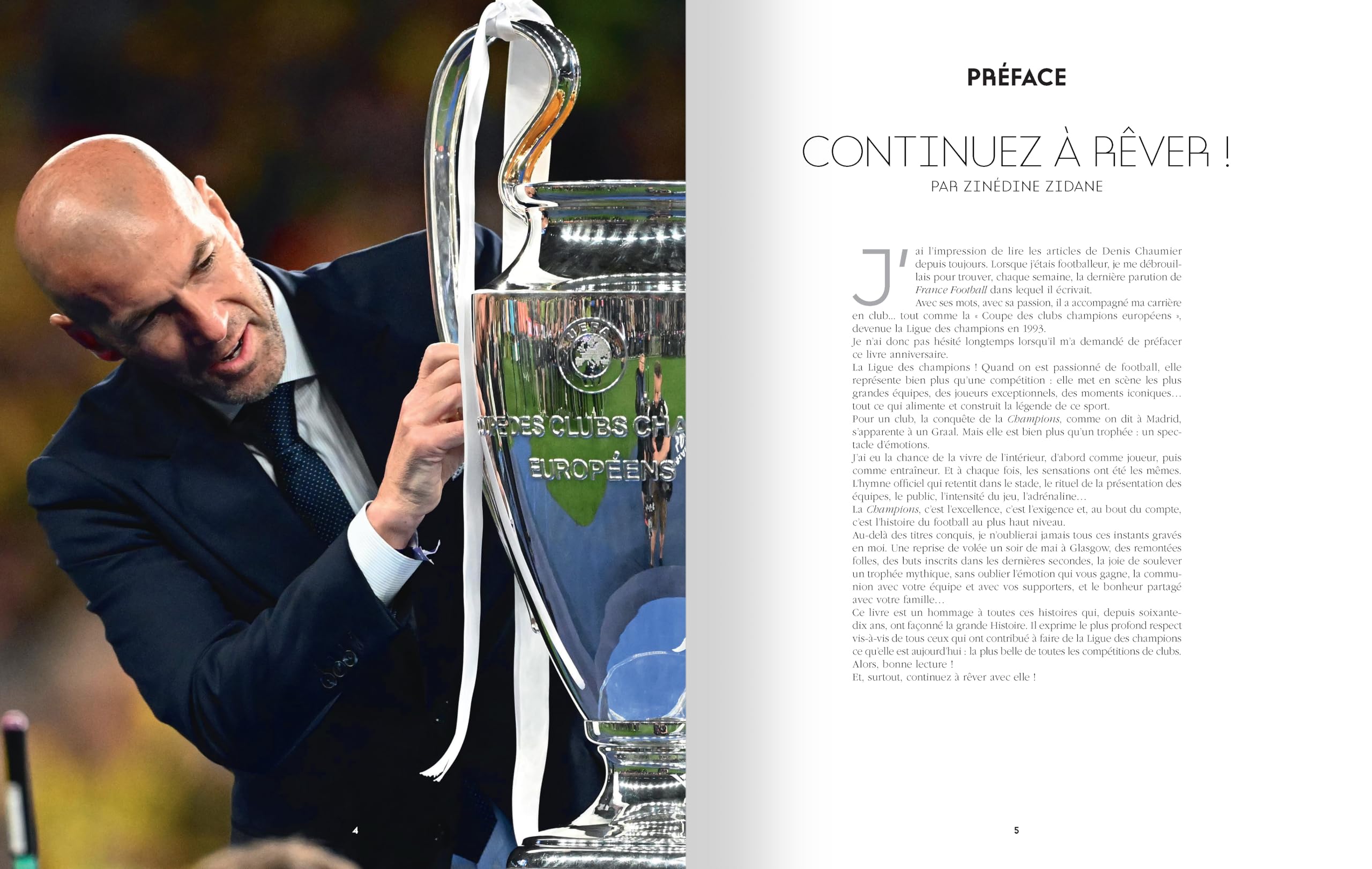 Encyclopédie de la Ligue des champions - Préface Zinédine Zidane - Coupe d'Europe - Football
