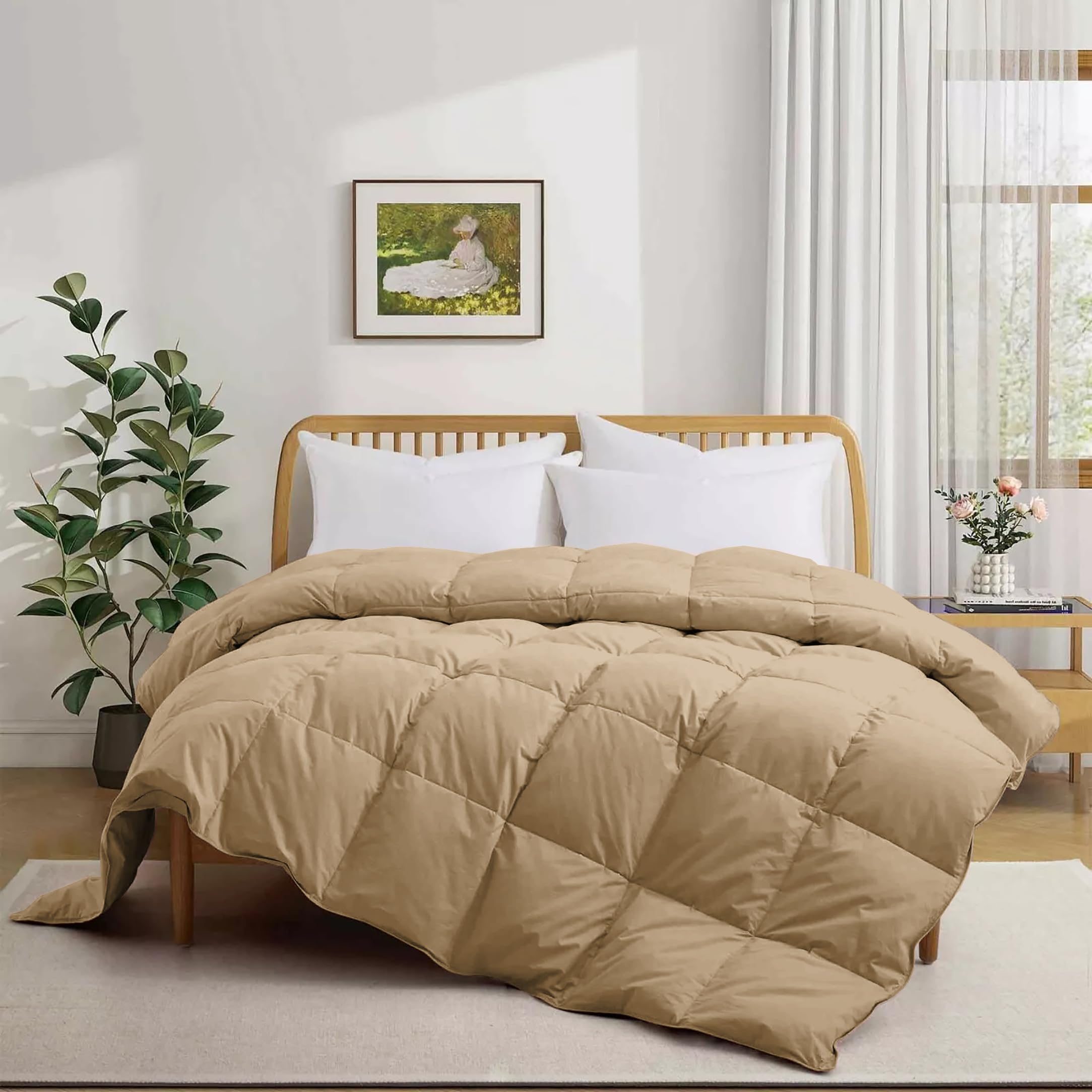 WINTERLOOM 500 GSM Heavy Winter Comforter Double Bed Size (90"X100") - Heavy Winter Blanket Double Bed 500 GSM Microfiber Fill - Duvet/Blanket Double Bed - Beige Color-image-44