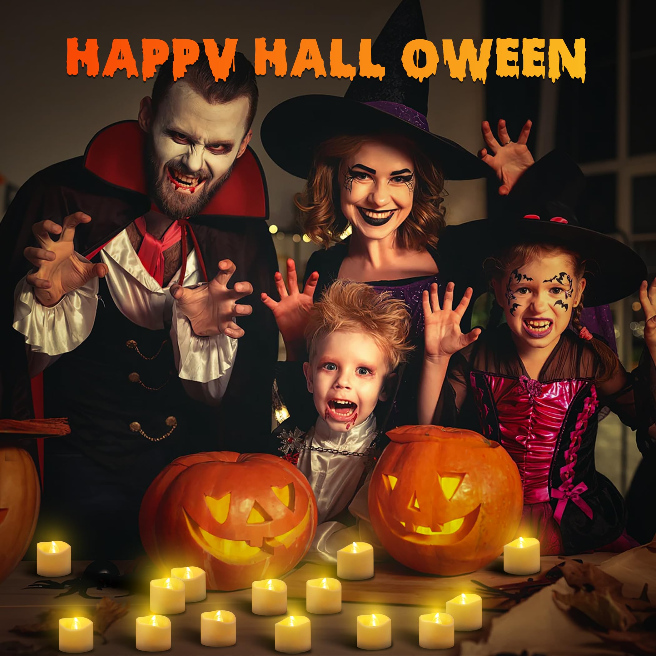 Velas LED recargables, 12 unidades con función de temporizador, llama parpadeante con mando a distancia, para Navidad, Halloween, otoño y boda, invierno