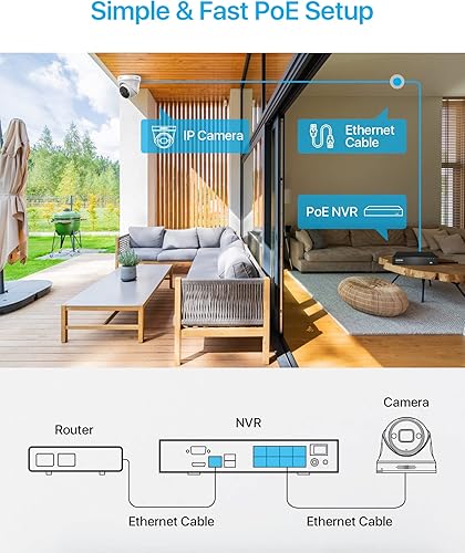 Miniatura 6 de ZOSI Sistema de cámara de seguridad PoE con foco 4K 8CH, 8 cámaras IP 4K para exteriores, visión nocturna a color, detección de vehículos
