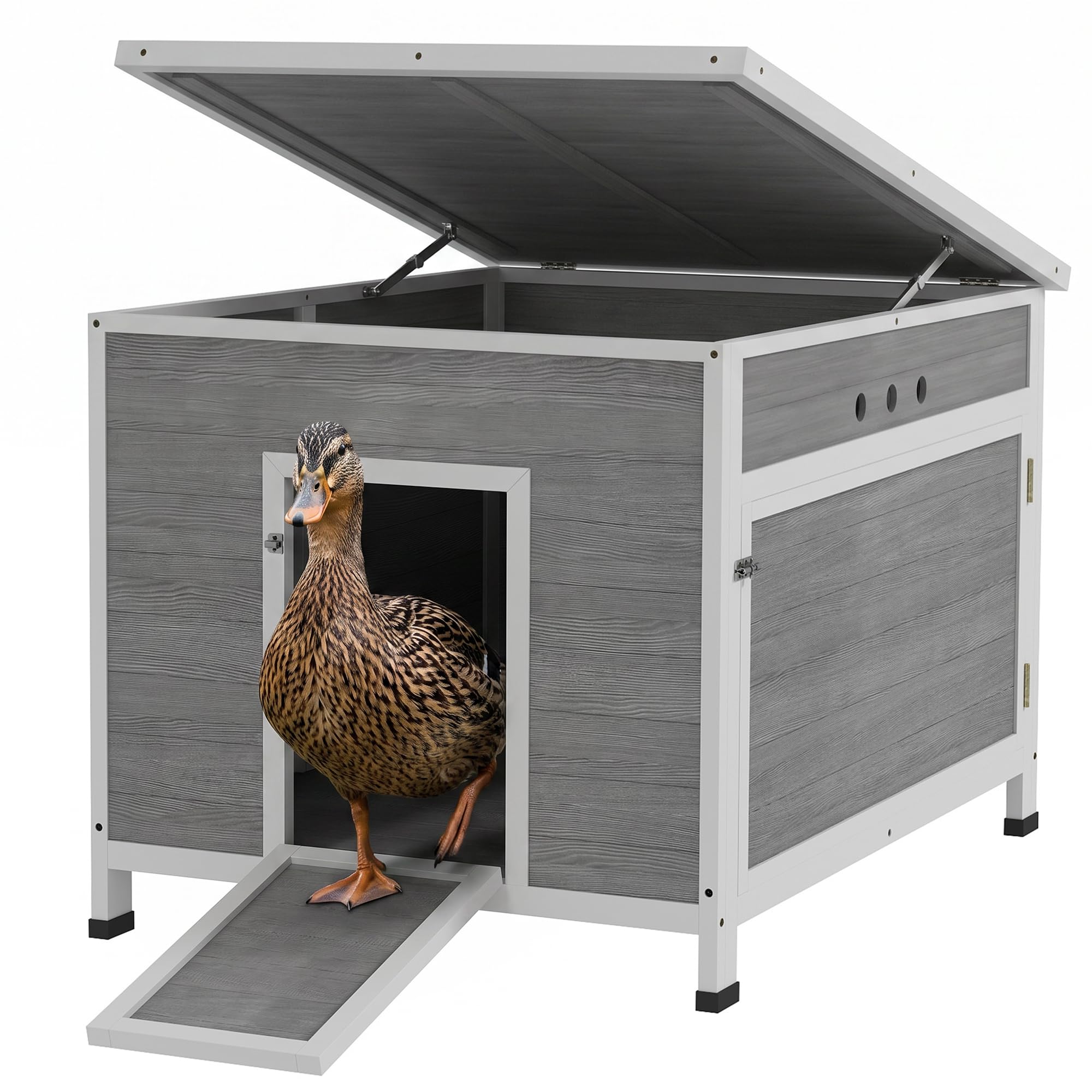PawHut Duck Coop with Openable Roof