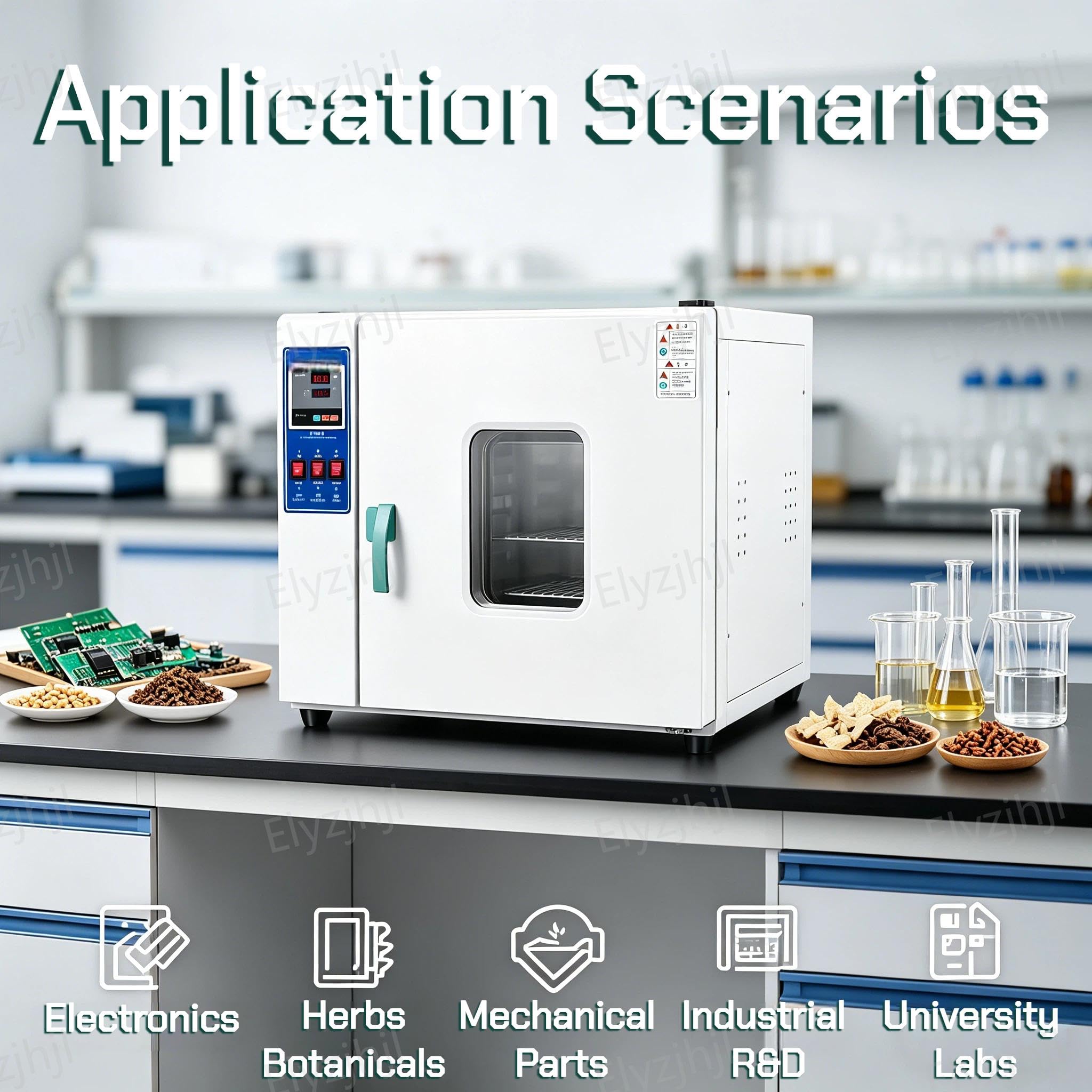 Stufa di Essiccazione da Laboratorio a Convezione Forzata Professionale, Forno Digitale in Acciaio Inox, RT+50-250°C, Timer 9999 min, Riscaldamento Uniforme per Industria e Ricerca (16L / 43L) (43L)