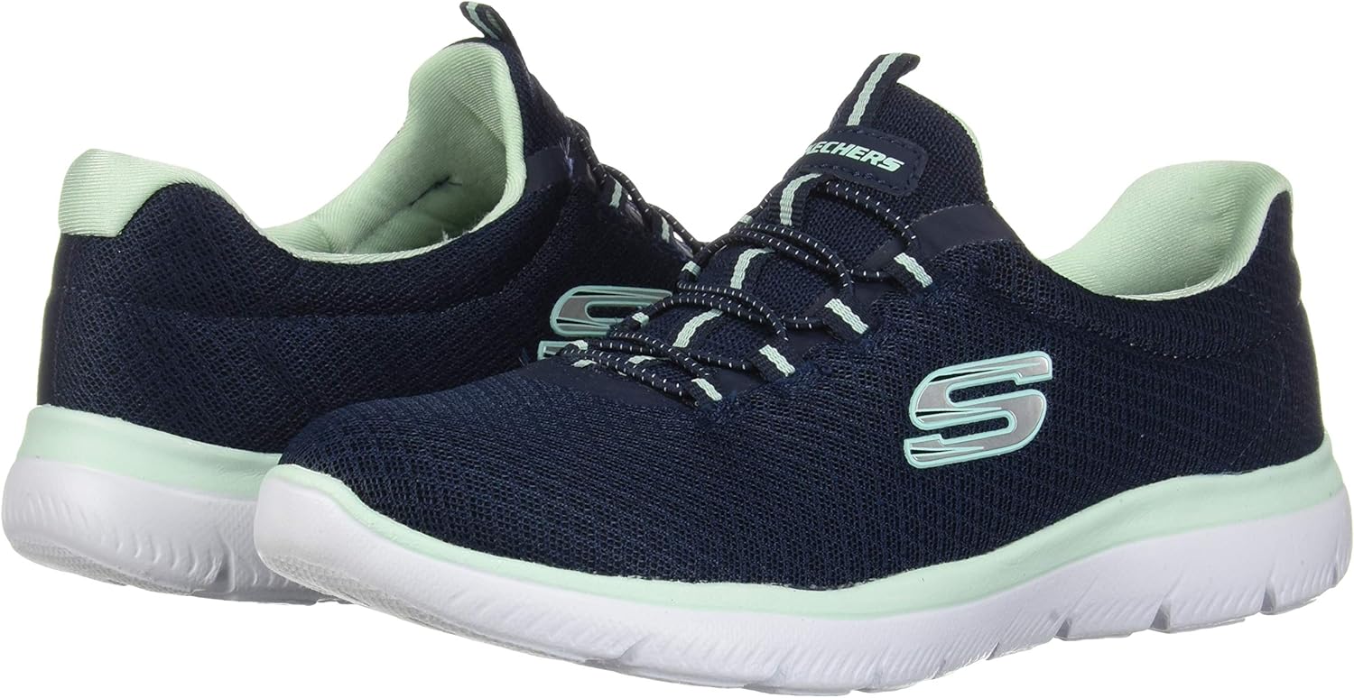 Skechers Women's Summits Sneaker 5 Navy/Aqua