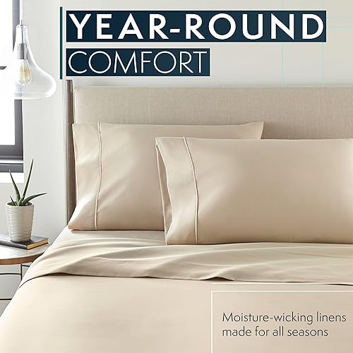 Miniatura 7 de HC COLLECTION - Juego de sábanas y fundas de almohada de tamaño matrimonial cbolsillos de 16 pulg de profundidad, resistente a la decoloración y