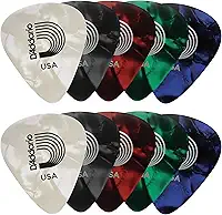 Palheta Para Instrumentos Celuloide Camuflada Pesada (Pacote Com 10) D'Addario 1CCF6-10
