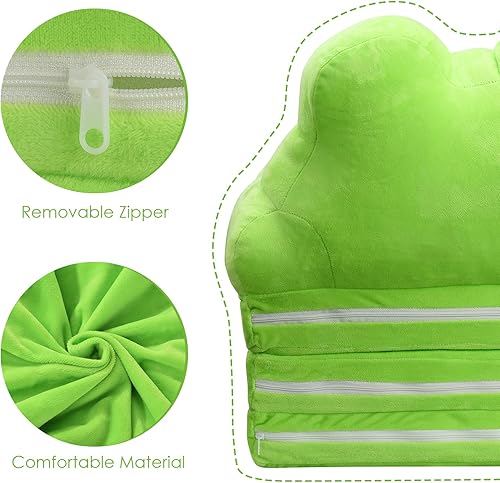 Miniatura 5 de Caluself Sofá plegable de felpa para niños sofá cama 2 en 1 sillón con respaldo de dibujos animados sofá perezoso para niños sofá cama abatible para