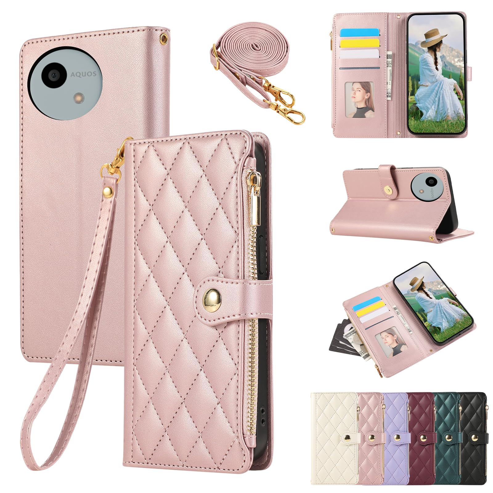 Amazon.co.jp: Yuotky AQUOS Wish5 ケース 手帳型 SH-52F/SH-M32