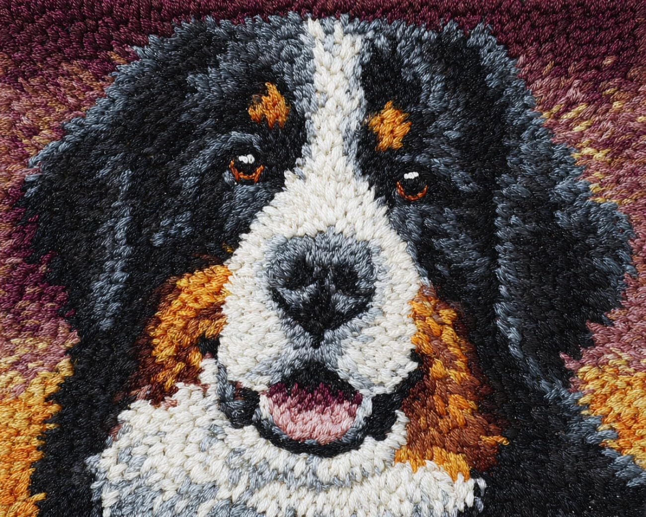 AMBATTERY Latch Hook Tapestry Kit Dog Portrait 60x90cm