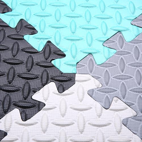 Miniatura 20 de Tapete de juego de espuma para bebé, tapete entrelazado de 0.4 pulgadas de grosor con colores sólidos, tapete de juego suave y no tóxico, tapete