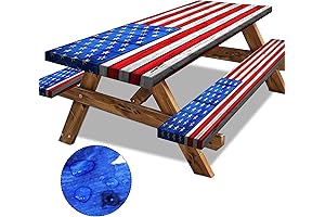 American Flag Picnic Table Covers Outdoor Patio Fitted