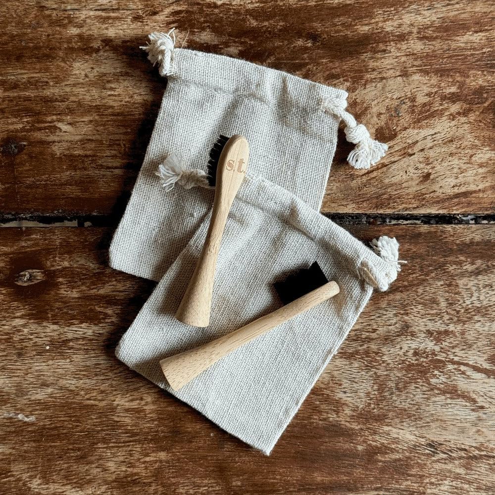 Sustainable Tomorrow Zen Bamboo Spazzolino da denti elettrico per adulti, modello wireless perlato, ricaricabile con setole morbide a base vegetale, teste in bambù, 5 modalità e batteria a lunga