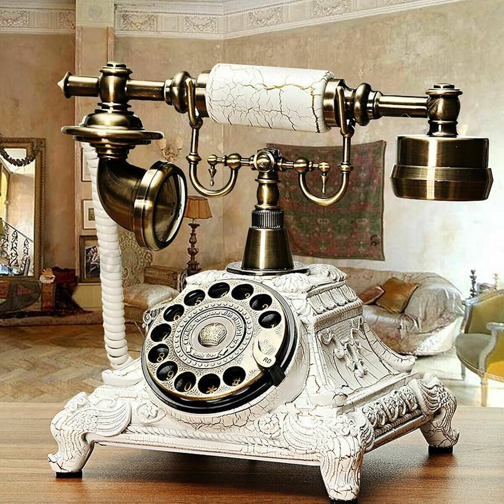 Amazon.com : Vintage Phone,White,Old Fashion Antique