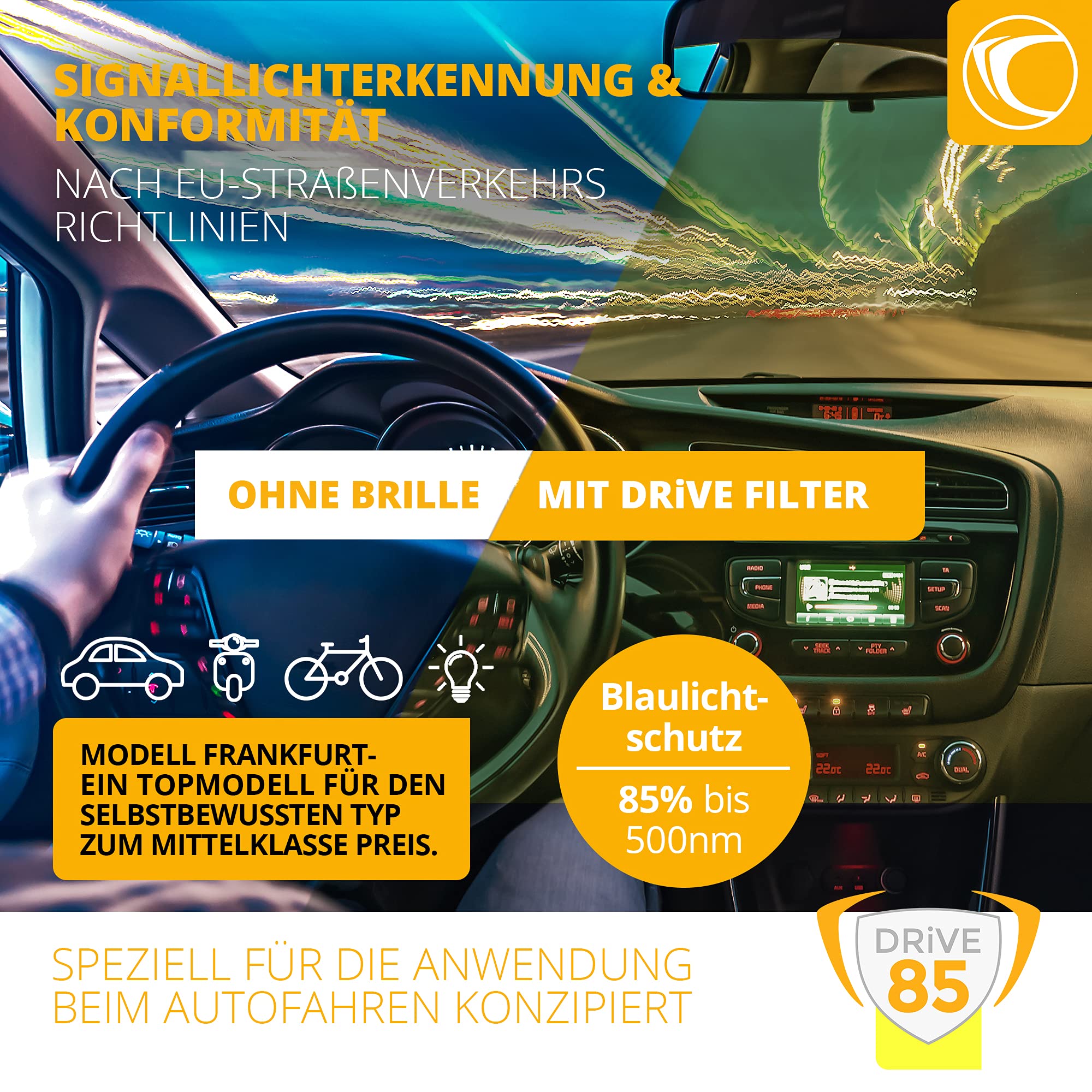 PRiSMA FRANKFURT okulary z filtrem niebieskiego światła – w 4 wariantach do pracy, PC, TV, gier, e-sportu i kierowców, redukują wysiłek oczu, dobry sen
