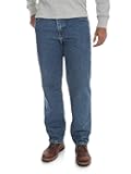 Classic Men's Relaxed 5 Pocket Jean, Medium Stonewash, 36 X 32