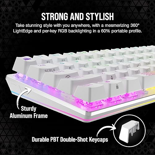 Miniatura 5 de Corsair K70 PRO Mini teclado mecánico inalámbrico RGB 60 para juegos inalámbrico más rápido interruptores de teclas marrón Cherry MX