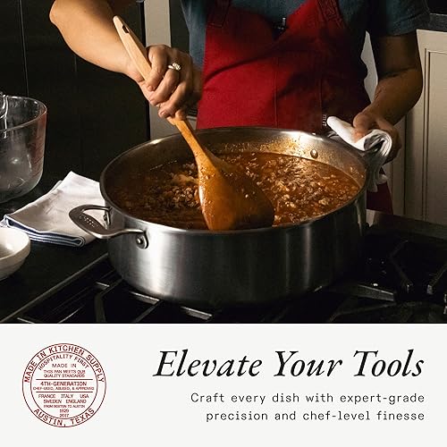 Miniatura 6 de Made In Utensilios de cocina  Cuchara de madera  Hecho a mano para una mezcla completa y cuidado suave de los utensilios de cocina  Fabricado en