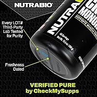 Vista 6 de NutraBio – EAA Pure – 9 aminoácidos – Reparación y recuperación muscular, 30 porciones, Lima-Cereza – Pre o post entrenamiento – Recuperación