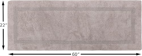 Miniatura 2 de WOVEN ST. Alfombra de baño de algodón copetudo, alfombra de área para spa, ducha de tocador, baños principales, ropa de cama absorbente de agua