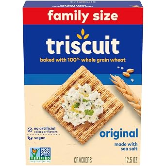 Triscuit Original Whole Grain Wheat Crackers, Healthy Snacks, 12.5 oz