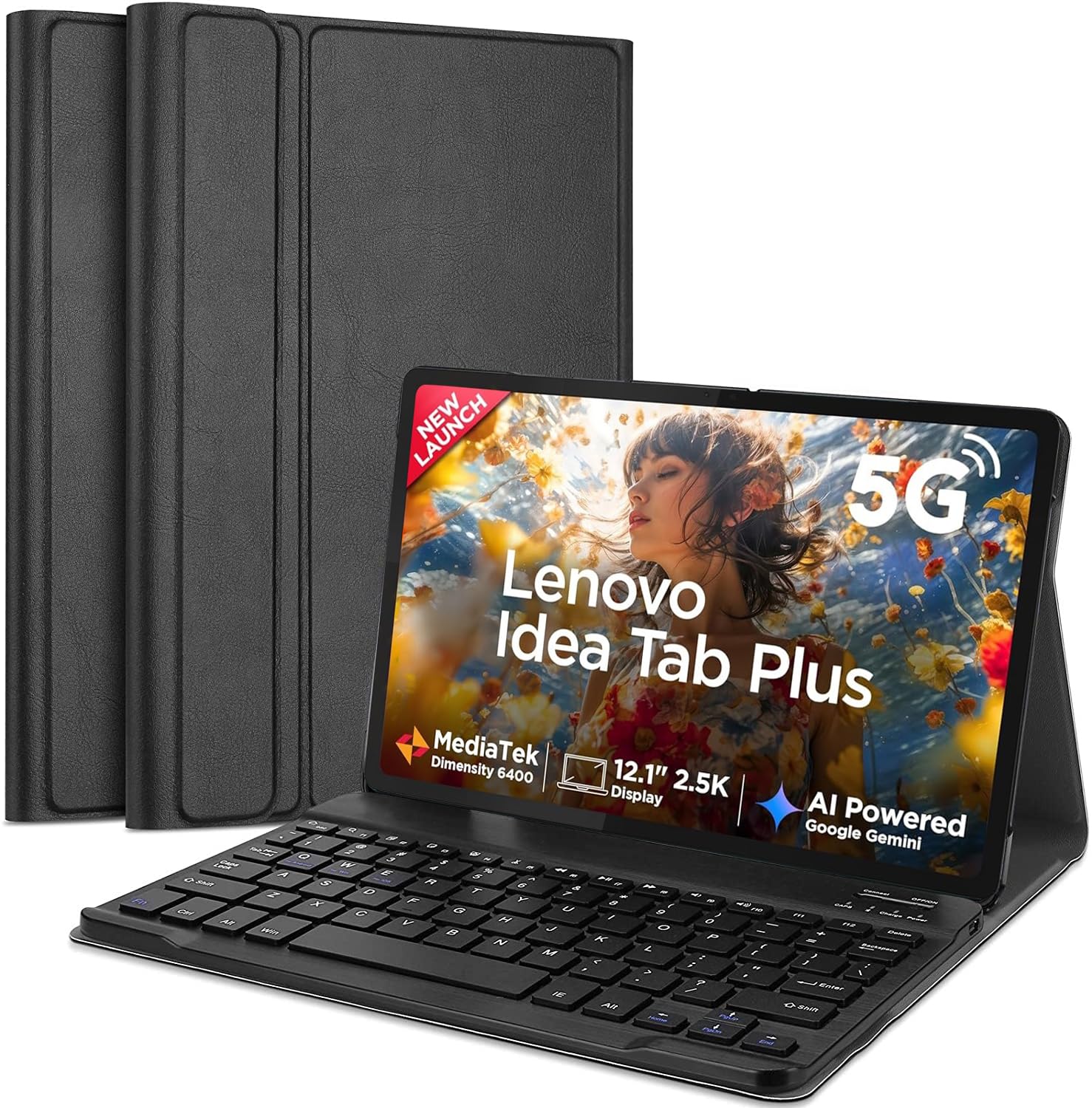 HOM Tri-Fold Wireless Bluetooth Keyboard with Detachable Tablet