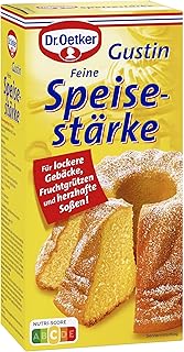 Dr. Oetker Gustin Feine Speisestärke, 6 x 400 g, reine Maisstärke zum Kochen & Backen, Bindemittel für Soßen, zur Verfeinerung von Teig & Gebäck, vegan