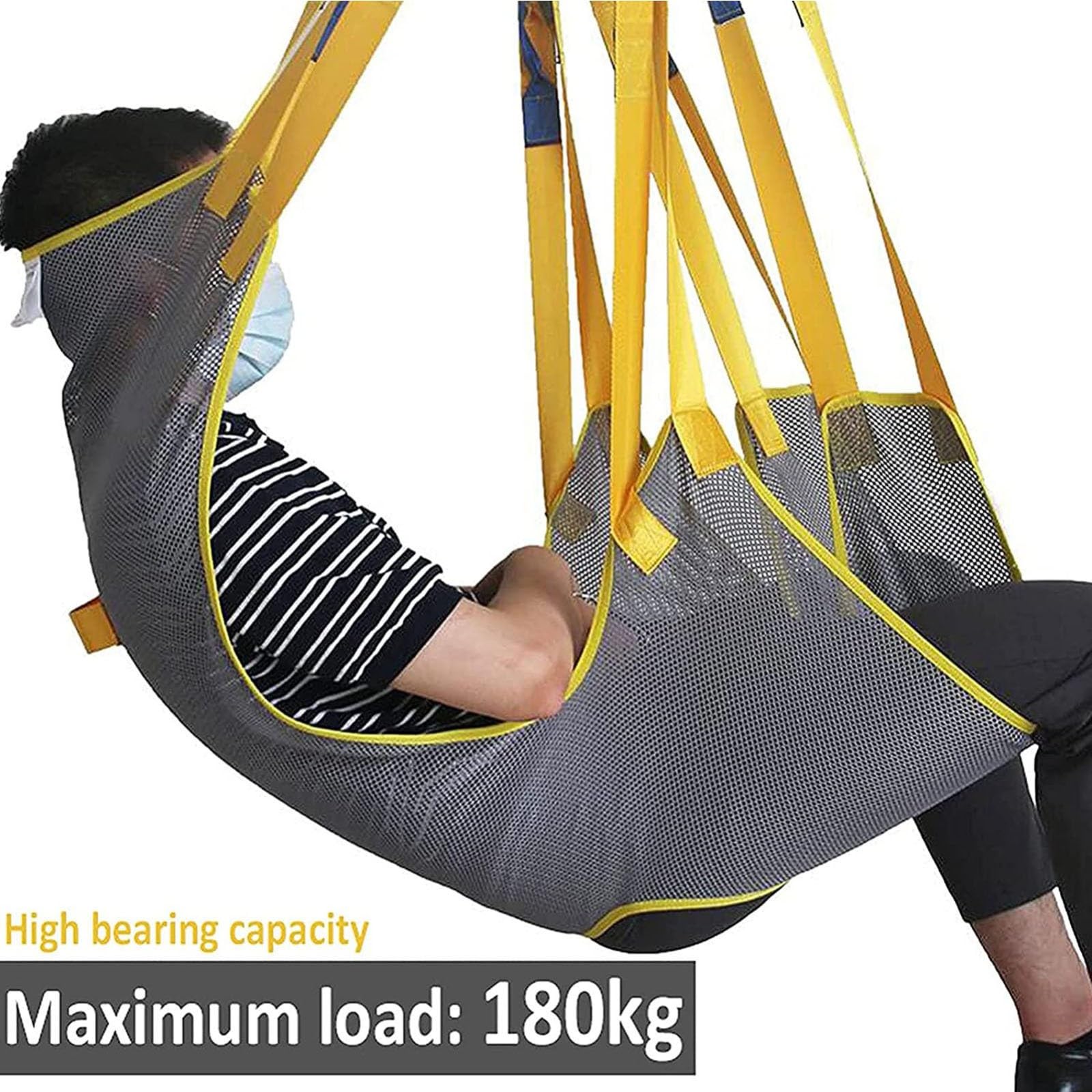 Arnés Elevación Paciente Cuerpo Completo, Gruas para Discapacitados Diseño De Pierna Dividida para Posicionamiento Y Elevación De La Cama Accesorios De Enfermer L